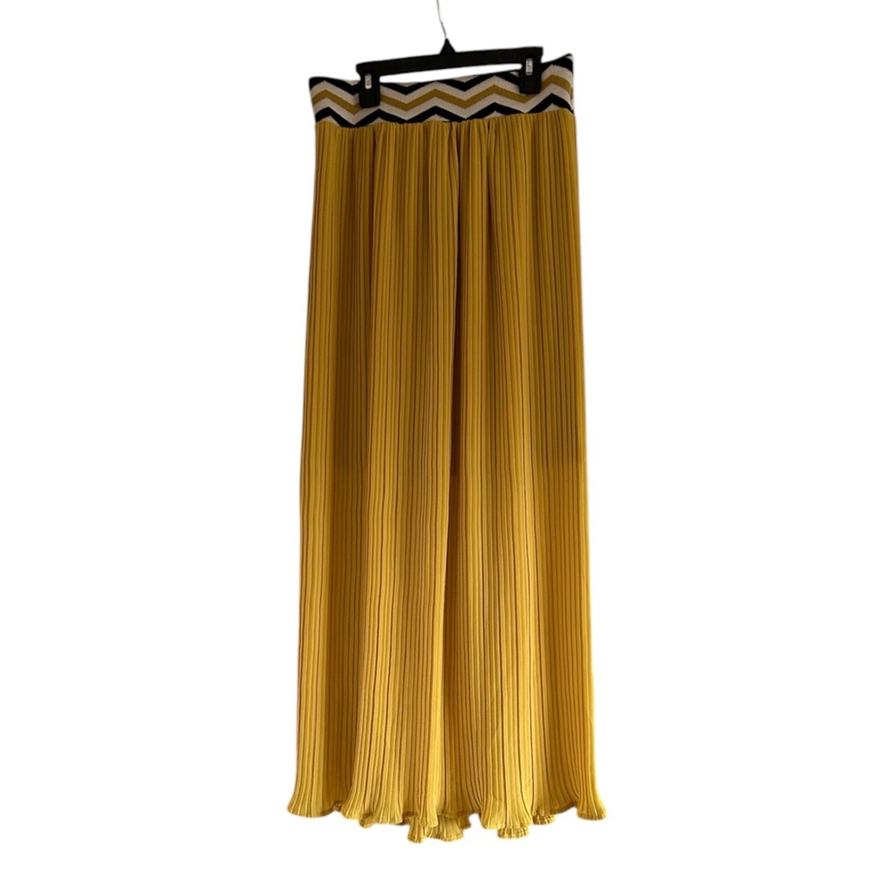 Philosophy Yellow Pleated Maxi Skirt Casual